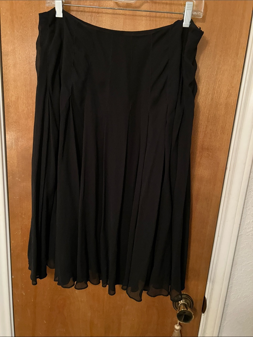 Anne Klein Black Flowy Skater Skirt
